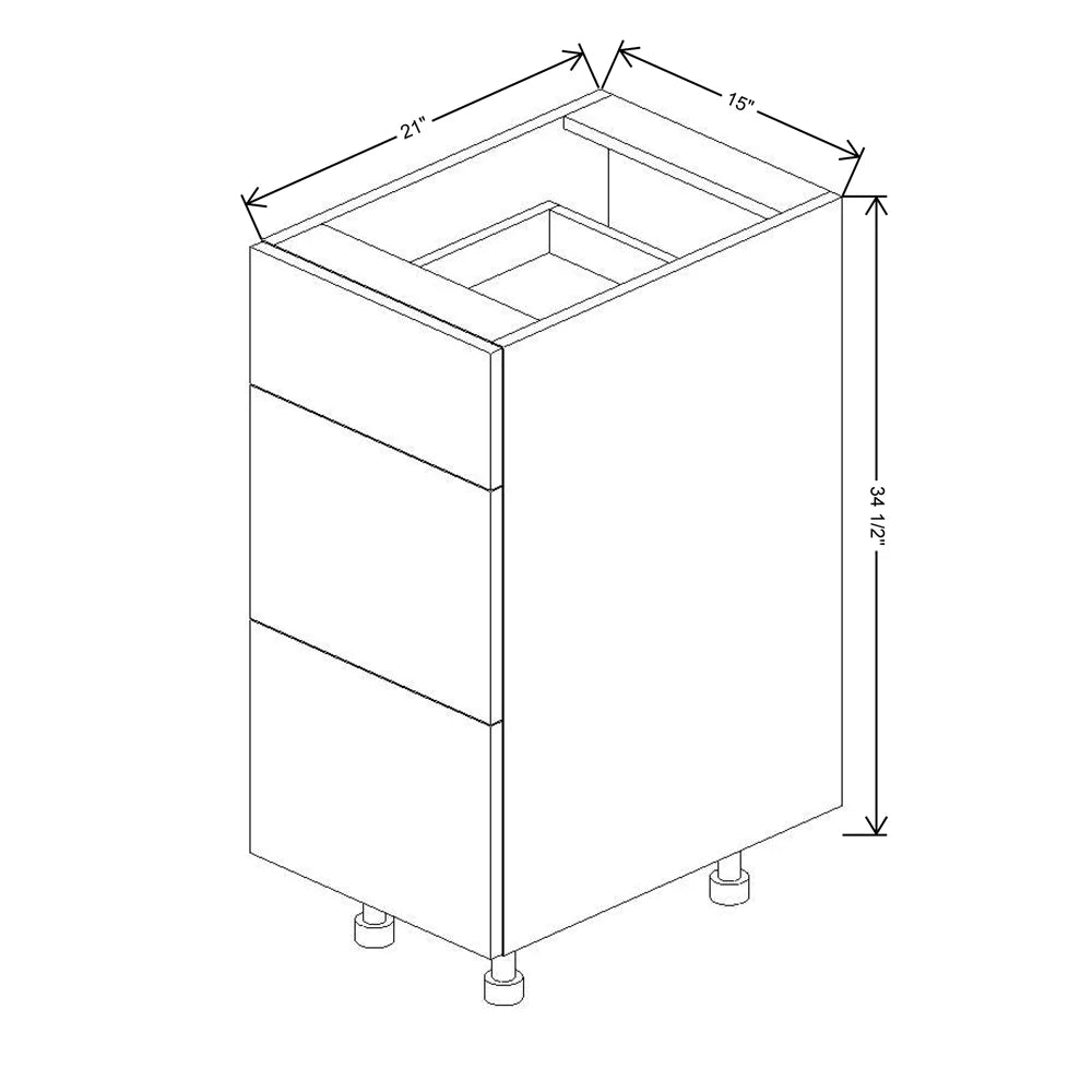 Fabuwood Illume Catalina Como Ash 2 15"W 3 Drawer Base